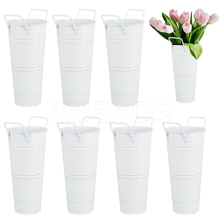 Galvanized Iron Flower Vase DIY-WH0899-461A-1