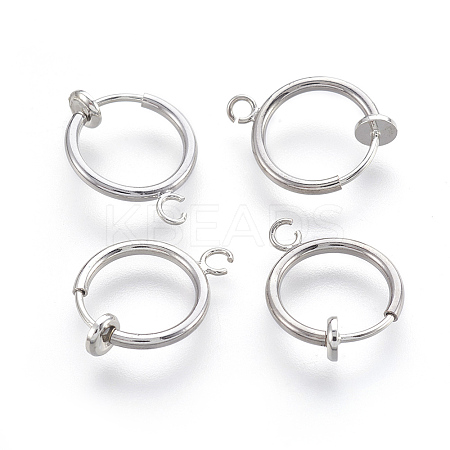 Brass Clip-on Hoop Earrings LS-KK-L169-06P-1