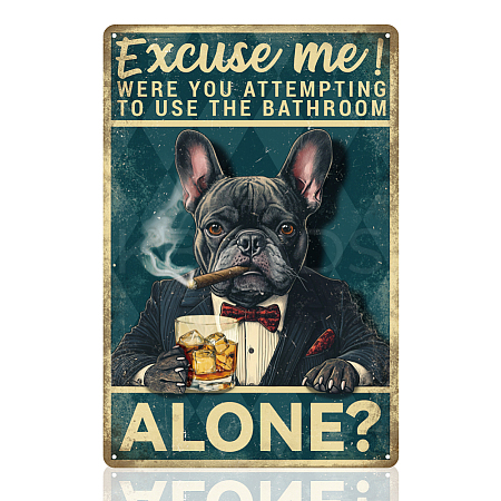 Vintage Metal Tin Sign AJEW-WH0436-103-1
