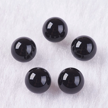 Natural Black Onyx Beads X-G-K275-32-6mm-1