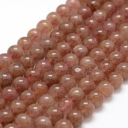 Natural Strawberry Quartz Beads Strands X-G-F364-07-8mm-1