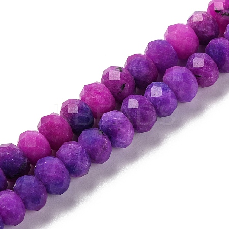 Natural Jade Imitation Sugilite Dyed Beads Strands G-K380-A14-01-1