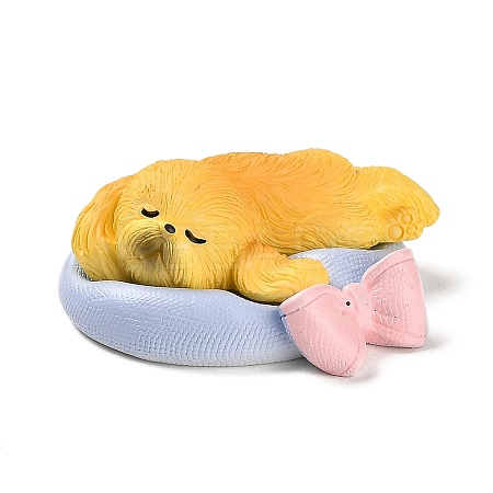Resin Sleep Animal Figurines Ornament LS-DJEW-Z003-02A-1