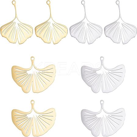 Unicraftale 8Pcs 4 Style Ion Plating(IP) 201 Stainless Steel Pendants STAS-UN0033-06-1