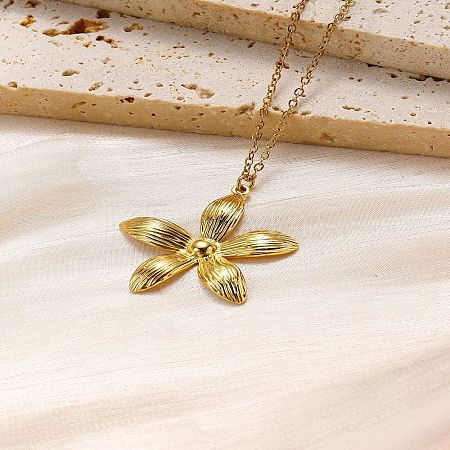 304 Stainless Steel Pendant Necklaces for Women FS-WG37FE6-02-1