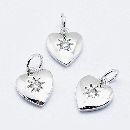 Brass Micro Pave Cubic Zirconia Charms LS-RB-I078-67P-NR-1