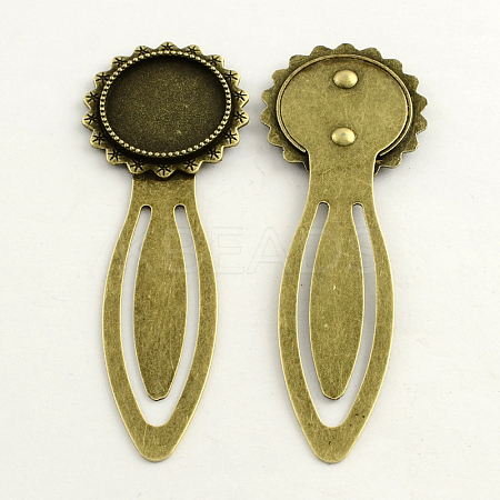20mm Tray Bookmark Cabochon Settings LS-X-PALLOY-S033-40AB-NR-1