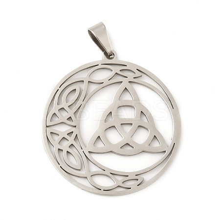 Non-Tarnish 201 Stainless Steel Pendants LS-STAS-D190-12P-1