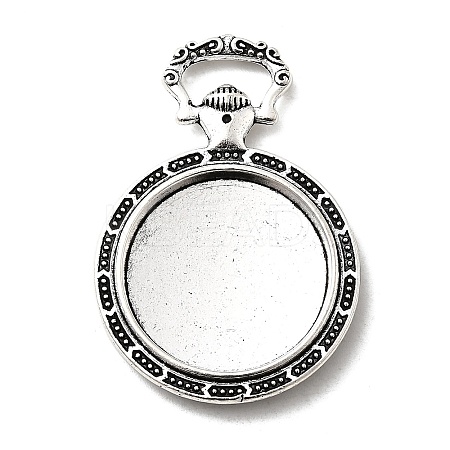 Tibetan Style Alloy Pendant Cabochon Settings LS-TIBEP-N003-74AS-1