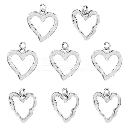 8Pcs 2 Styles Rack Plating Brass Pendants KK-TA0001-61-1