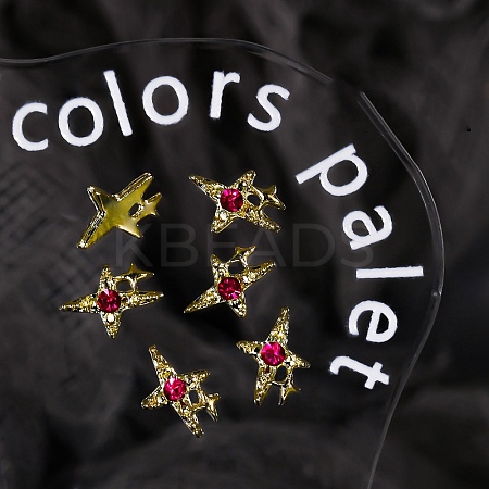 Star Alloy Rhinestone Cabochons MRMJ-WH0075-114-16-1