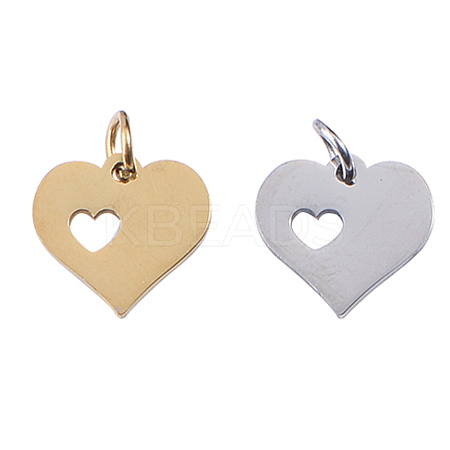 20Pcs 2 Colors 304 Stainless Steel Pendants STAS-CJ0001-154-1