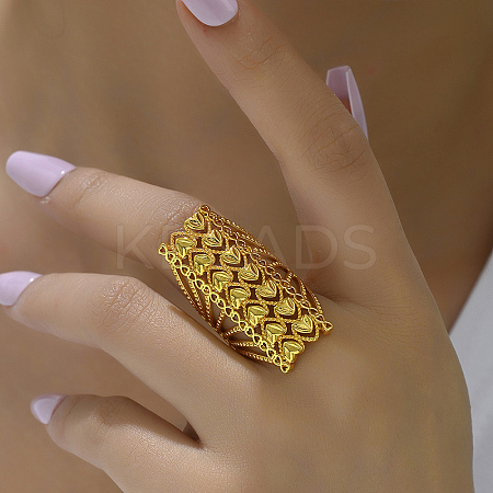 Fashionable European and American Wheat Spike Lucky Ring Open Female Ring. BD9043-1