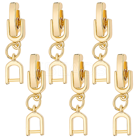 6Pcs Brass Watch Band Clasps DIY-BC0013-44B-G-1