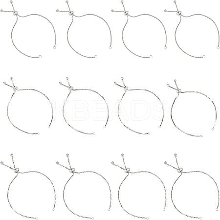 12Pcs 3 Style Adjustable 304 Stainless Steel Bracelet Making MAK-UN0001-32-1