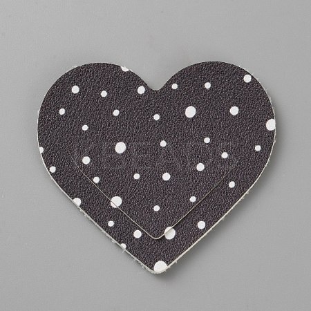 PU Imitation Leather Heart Corner Protectors AJEW-TAC0045-003A-1