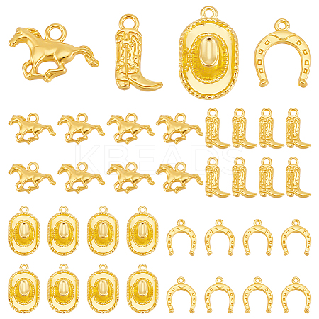 80Pcs 4 Tibetan Styles Alloy Pendants FIND-UN0004-28A-1