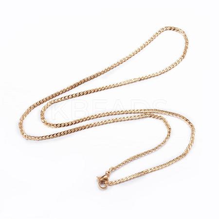 304 Stainless Steel Curb Chain Necklaces NJEW-P147-05G-1