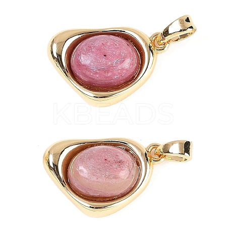 Natural Rhodonite Pendants KK-U043-52G-05-1