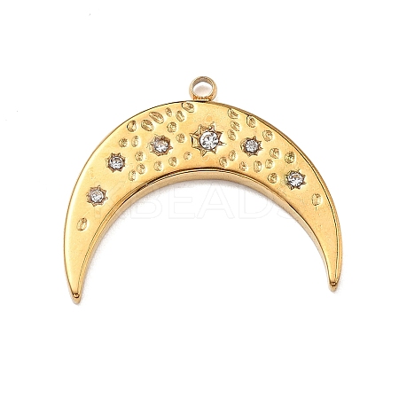 304 Stainless Steel Pendants STAS-R169-02B-G-1