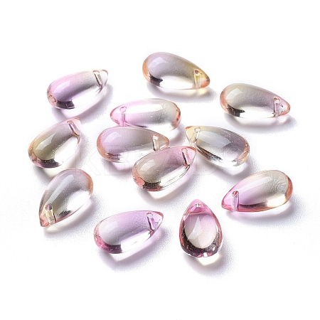 Transparent Glass Charms X-GLAA-O017-01F-1