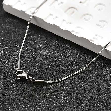 Tarnish Resistant 304 Stainless Steel Snake Chain Necklaces LS-STAS-M174-019P-1