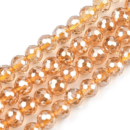 Electroplate Transparent Glass Beads EGLA-B013-02A-PL14-1