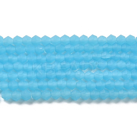 Imitation Jade Frosted Glass Bead Strands X1-GLAA-F029-JM4mm-B03-1