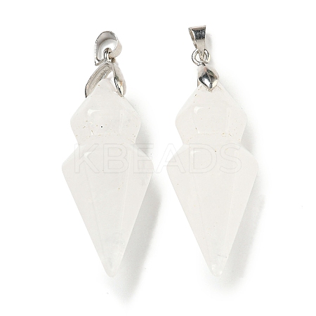 Natural Quartz Crystal Pointed Pendants G-F766-08AS-08-1