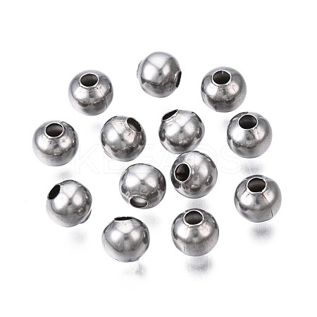 Round 304 Stainless Steel Beads STAS-TAC0004-6mm-P-1