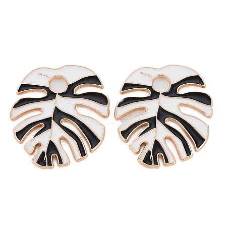 Rack Plating Alloy Enamel Pendants ENAM-T015-012A-NR-1