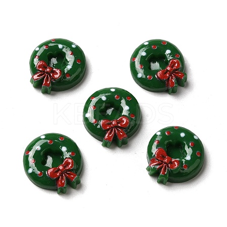 Christmas Opaque Resin Cabochons RESI-K019-34-1