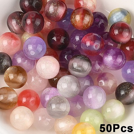 50Pcs Opaque UV Reactive Beads RESI-YW0005-93-1