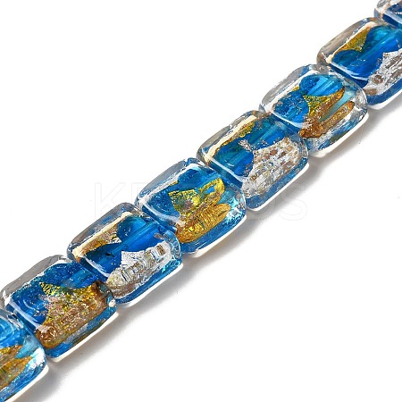 Handmade Gold Foil and Silver Foil Lampwork Beads FOIL-C001-01B-08-1