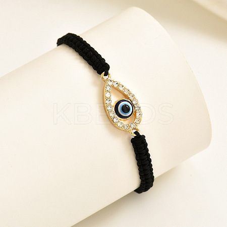 Zinc Alloy and Rhinestone and Resin Link Bracelets WGE843B-02-1