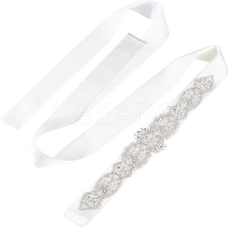 Crystal Rhinestone Wedding Dress Belt DIY-FG0002-48-1