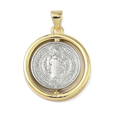 Religion Brass Pendants KK-L257-06GP-01-1