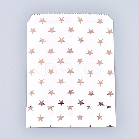 Star Pattern Eco-Friendly Kraft Paper Bags AJEW-M207-G01-01-1