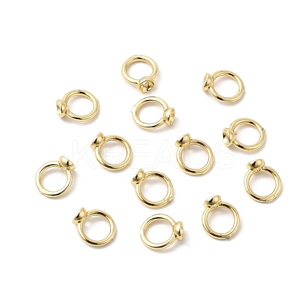 Brass Bead Cap Pendant Bails KK-Z137-02G-02-1