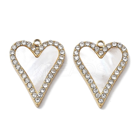 PVD Vacuum Plating 304 Stainless Steel Pave Shell Pendants STAS-R130-06G-1