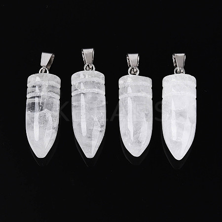 Natural Quartz Crystal Pendants G-N349-16P-09-1