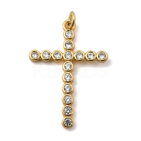 Brass Micro Pave Cubic Zirconia Pendants KK-I360-006G-05-1