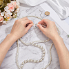 1Pc Zinc Alloy with ABS Imitation Pearl Body Chain for Women AJEW-HY0002-15-3