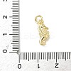 Brass Micro Pave Cubic Zirconia Charms ZIRC-I356-13G-03-3