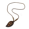 Retro Style Glass & Acrylic & CCB Beads Pendant Necklaces NJEW-Q349-01E-1