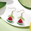 304 Stainless Steel Glass Dangle Earrings EJEW-MZ00601-1