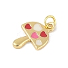 Brass Enamel Pendants KK-B114-17G-01-2