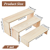 3-Tier Rectangle Wood Jewelry Display Risers ODIS-WH0038-06-2