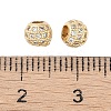 Rack Plating Brass Micro Pave Clear Cubic Zirconia Beads KK-Z060-21G-3
