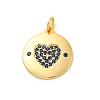 Brass Micro Pave Cubic Zirconia Pendants KK-U033-11G-02-1